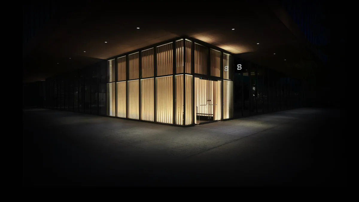 Biograph clinic exterior in San Mateo at night