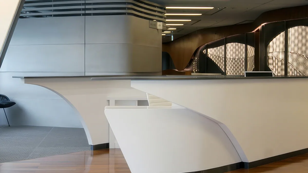 Reception area inside CHAUM in Seoul