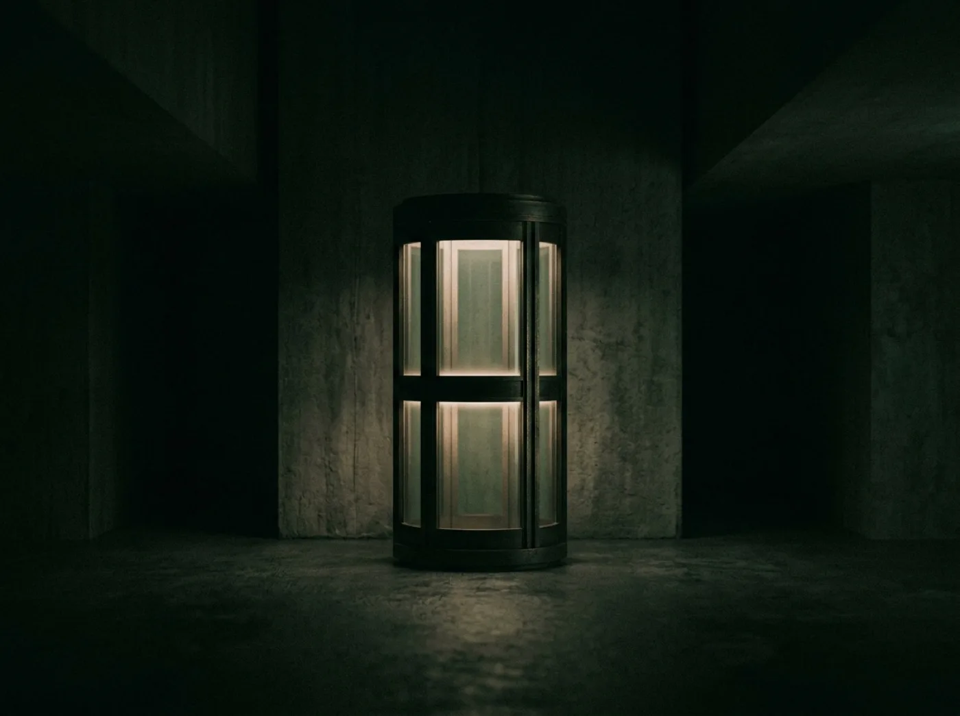 AI IMAGE · Abstract chamber silhouette – no brand identifiable