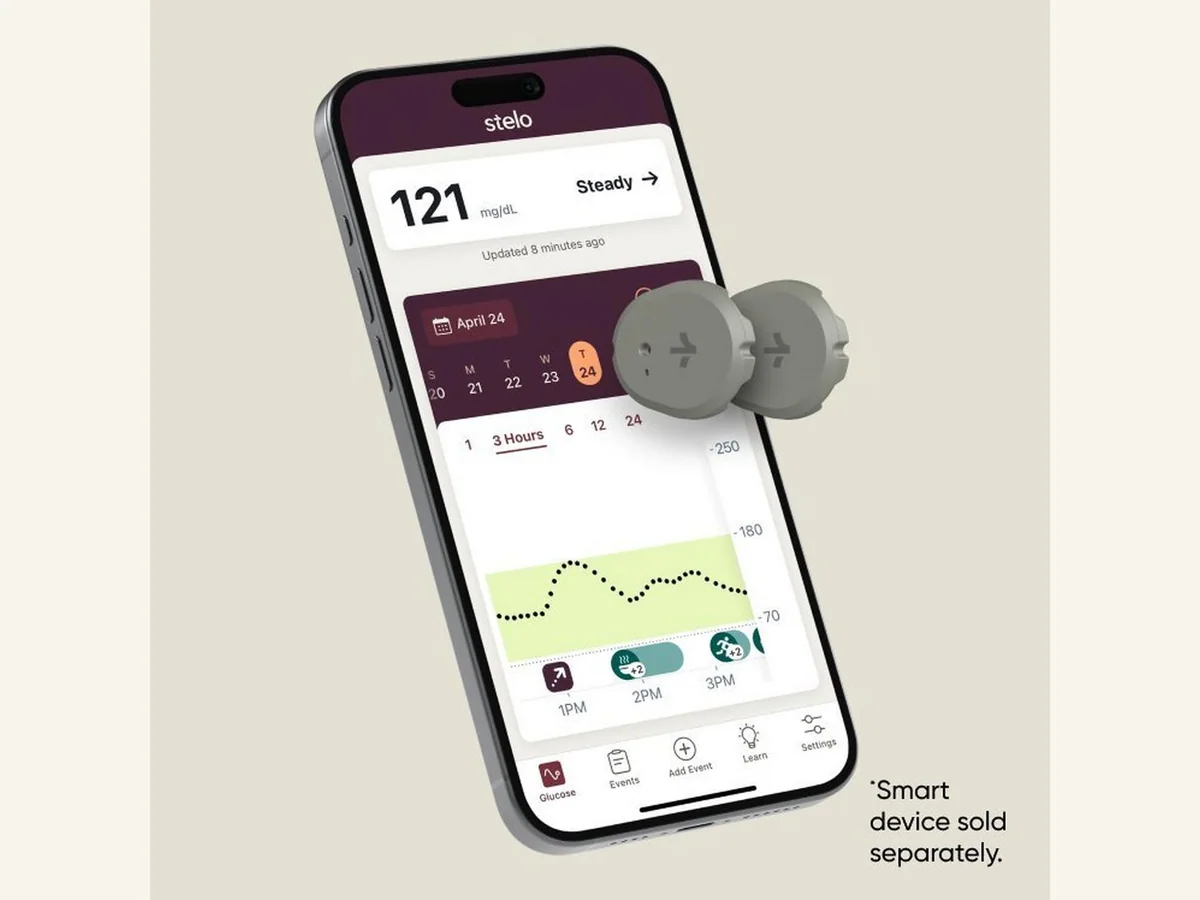 Stelo glucose biosensor kit with app and sensors